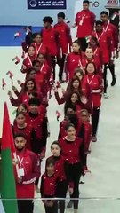 Lamia Al Farsi winning gold at Asian Yogasana Championship