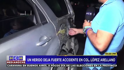 Un herido deja como resultado fuerte accidente de tránsito en la colonia López Arellano de SPS