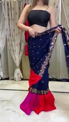 Hot Young Girl showing How to Wear Saree