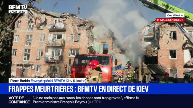 Guerre en Ukraine: la capitale Kiev touchée par des frappes russes meurtrières