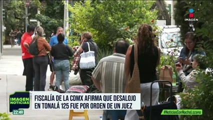 Habitantes desalojados del edificio de la calle Tonalá montan campamento