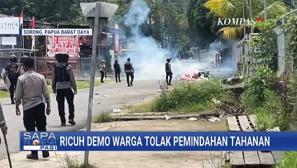Ricuh Aksi Demo Tolak Pemindahan Tahanan di Sorong, Satu Orang Alami Luka Tembak | SAPA PAGI