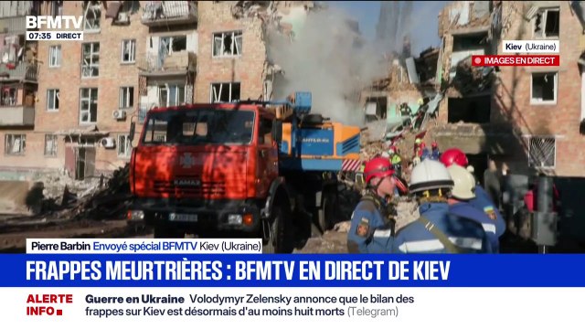 Ukraine: au moins 8 morts et des dizaines de blessés dans les frappes russes sur Kiev