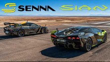 $5m Lambo Sian vs McLaren Senna DRAG RACE: The CLOSEST drag race yet. AWD vs RWD