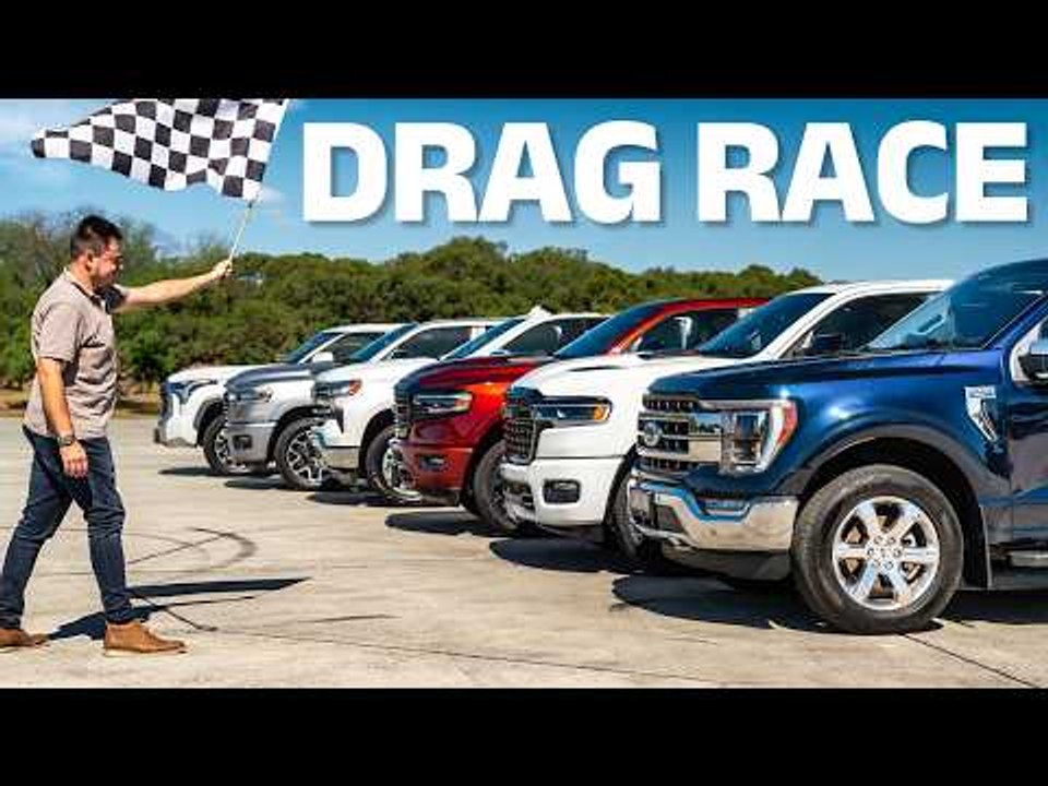 DRAG RACE: V8 RAM 1500 v 6-cyl RAM 1500 v Toyot...