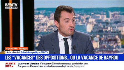ÉDITO SIGNÉ BFM - Les "vacances" des oppositions, ou la vacance de Bayrou