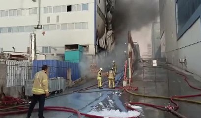 Arnavutköy'de fabrika yangını