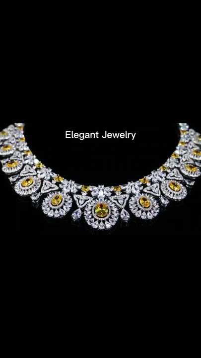 奢华彩色项链方晶锆石婚礼首饰套装新娘配饰珠宝新品，Luxury Color Necklace Cubic Zircon Wedding Jewelry Sets Bridal Accessories Jewellery New