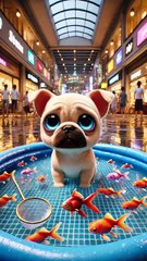 Frenchie s Goldfish Mishap! Kind Girl Lends a Hand, Heartwarming Ending! 💖🐶