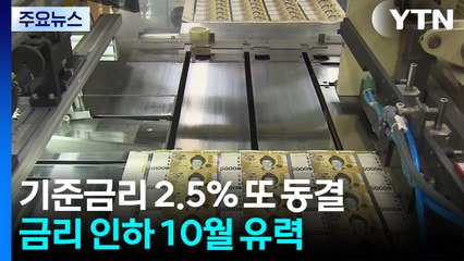 기준금리 또 2.5% 동결...인하는 10월로 연기 / YTN