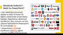 10.Ders Sektörde Powerpoint İle Üretilen İşler Nelerdir
