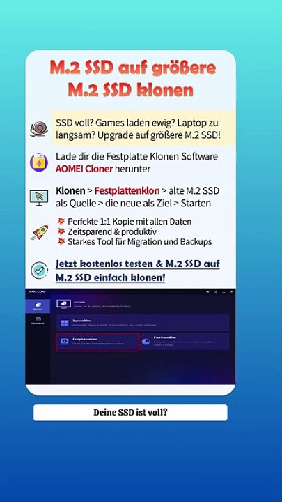 💻🚀 M.2 SSD klonen leicht gemacht – Upgrade ohne Neuinstallation!