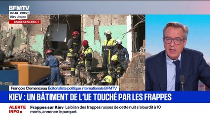 Frappes russes sur Kiev: un bâtiment de la mission diplomatique de l'Union européenne endommagé