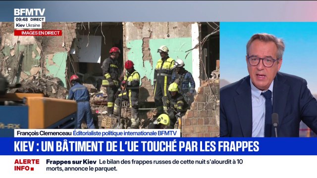 Frappes russes sur Kiev: un bâtiment de la mission diplomatique de l'Union européenne endommagé