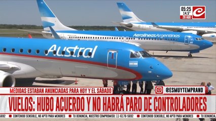 Controladores aéreos llegaron a un acuerdo levantaron el paro