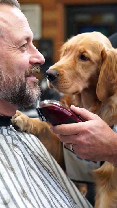 Puppy in Barbar Shop