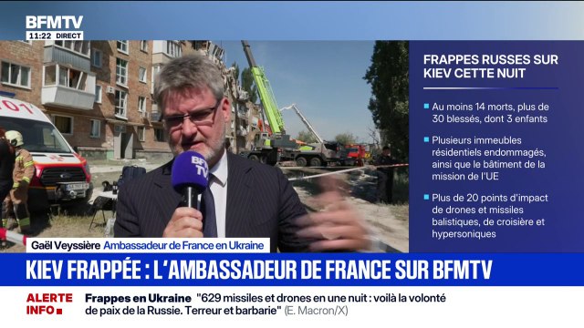 Frappes russes sur Kiev: À l'intérieur du bâtiment de l'UE, à cause de l'effet de souffle, il y a des dégâts , indique l'ambassadeur de France en Ukraine
