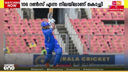 സഞ്ജുവിന് അർധസെഞ്ചുറി; കൊച്ചി ബ്ലൂ ടൈഗേഴ്സ് മികച്ച സ്കോറിലേക്ക്