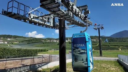 In Trentino al via la prima funivia per le mele al mondo