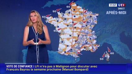 Coralie Dioum - LCI Météo du 28/08/2025 - Le temps s'améliore à l'ouest, mais les orages persistent dans le Sud-Est ! ☀️⛈️