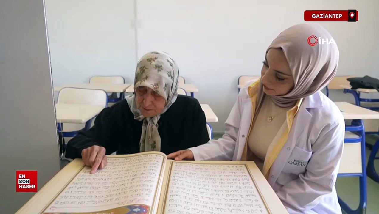 Gaziantep'te 87 yaşında Kur'an-ı Kerim okumayı öğrendi