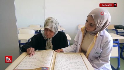 Gaziantep'te 87 yaşında Kur'an-ı Kerim okumayı öğrendi