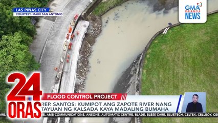 Rep. Santos - Kumipot ang Zapote River nang tayuan ng kalsada kaya madaling bumaha | 24 Oras
