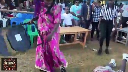 Uganda Women show off their wrestling skills. The promotion used to wrestle on soft ground until WWE