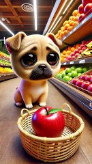Dog s Apple Love Meal! Watch Big-Eyed  Pup Care for Baby! 🍎🐶👶#shorts #cute #dog