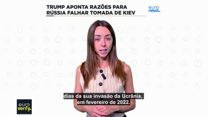 Verificação dos factos: Trump tem versão sobre a tentativa falhada da Rússia de tomar Kiev