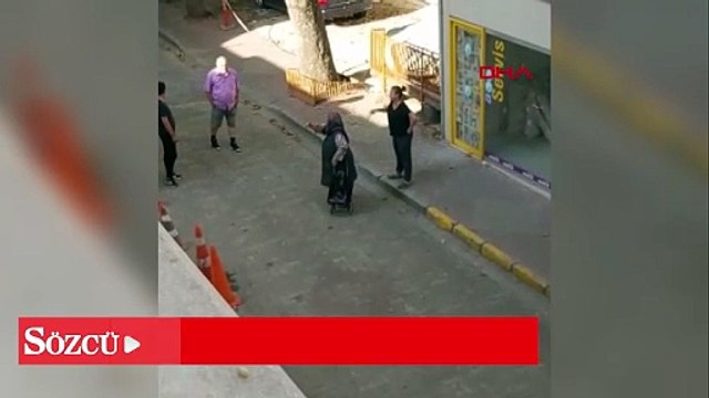 Ev sahibi ile kiracı arasında biber gazlı, sopalı kavga kamerada