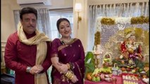 Govinda Sunita Divorce Rumours के बीच Ganesh Chaturthi Celebration Viral, Watch Video
