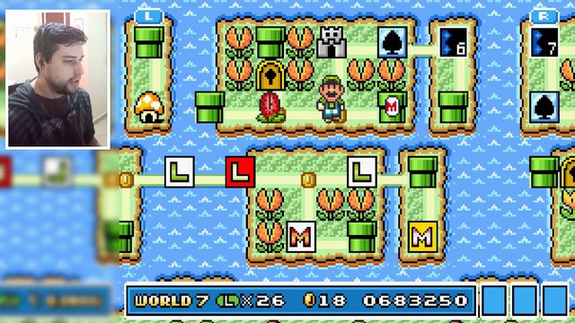 🎮 Super Mario Bros. 3 Ep.[10] - Mundo 7: Mais canos e plantas carnívoras.