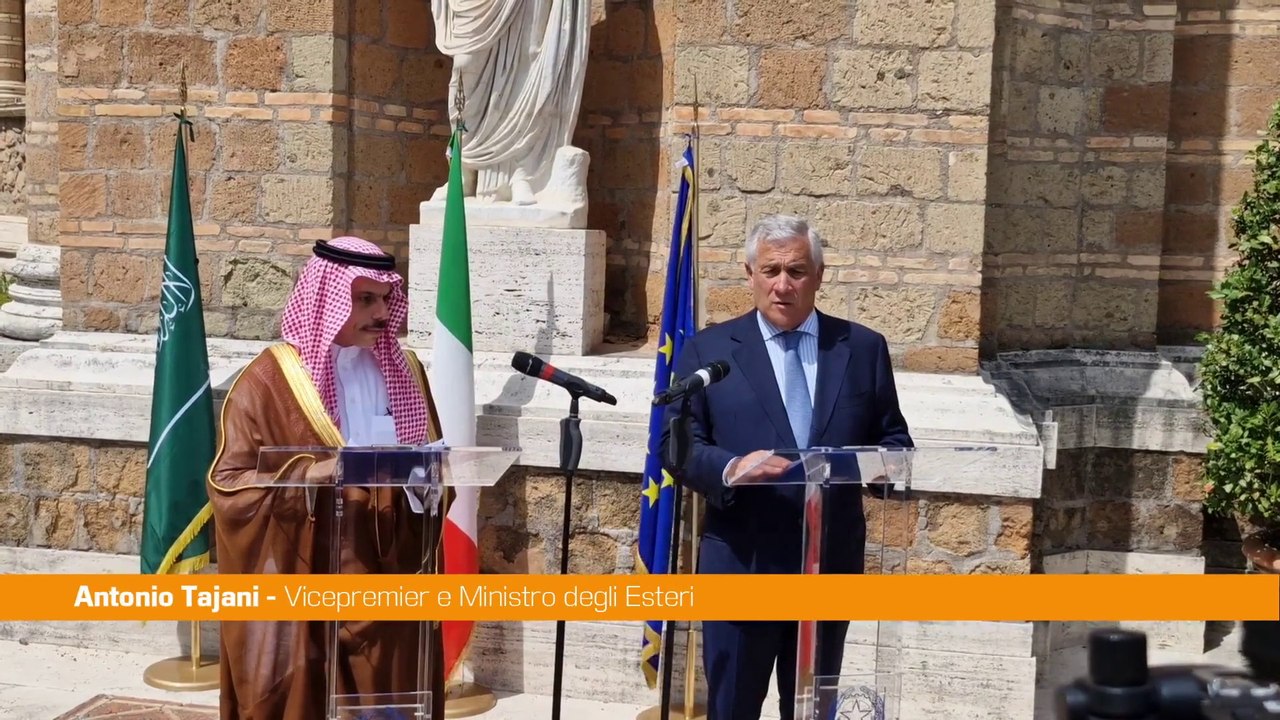 M.O. Tajani "Al lavoro con Arabia Saudita per soluzione a due stati"