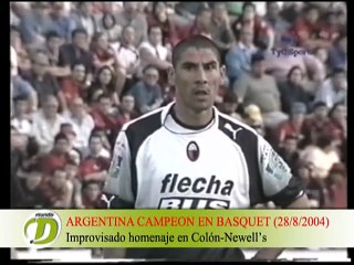 Colón 0 - Newell's 0 (28 de agosto de 2004) - Aplausos para la Generación Dorada del básquetbol