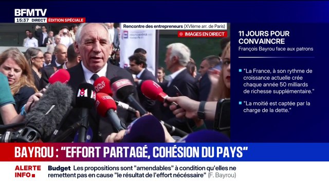 L'opposition en vacances: En quoi est-ce un reproche ? interroge François Bayrou