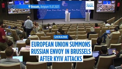 EU summons Russian envoy after strike damaged the bloc's delegation in Kyiv
