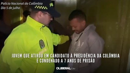 Jovem que atirou em candidato à presidência da Colômbia é condenado a 7 anos de prisão