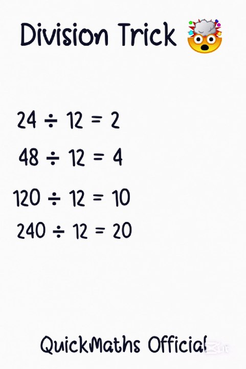 🔥 Amazing Division Trick That Will Blow Your Mind! 😱✌️