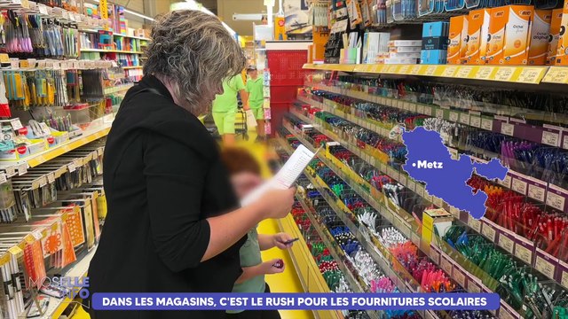 Dans les magasins, c'est le rush pour les fournitures scolaires
