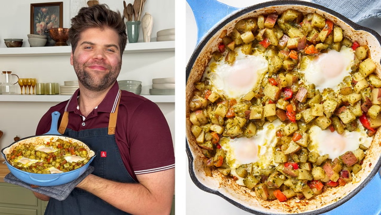 Pesto, Egg & Potato Skillet Recipe