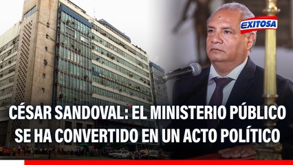 Ministro de Transportes propone reorganizar el Ministerio Público: "Se ha convertido en un instrumento político"