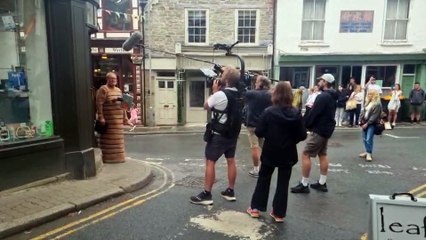 Alan Carr spotted filming in Hay-on-Wye
