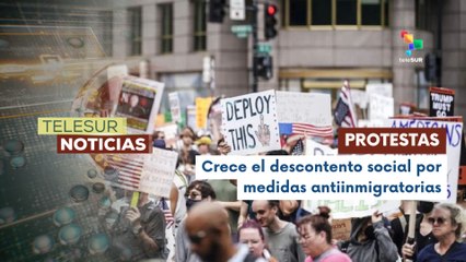 Masiva protesta en Los Ángeles contra políticas migratorias de Trump