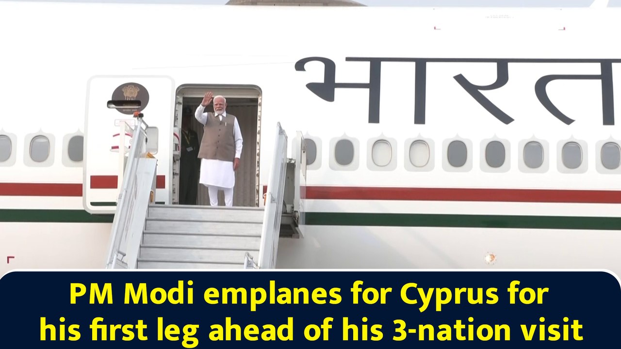 PM Modi emplanes for Cyprus for his first leg ahead of his 3-nation visit