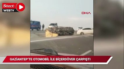 Gaziantep’te otomobil ile biçerdöver çarpıştı: 3 yaralı