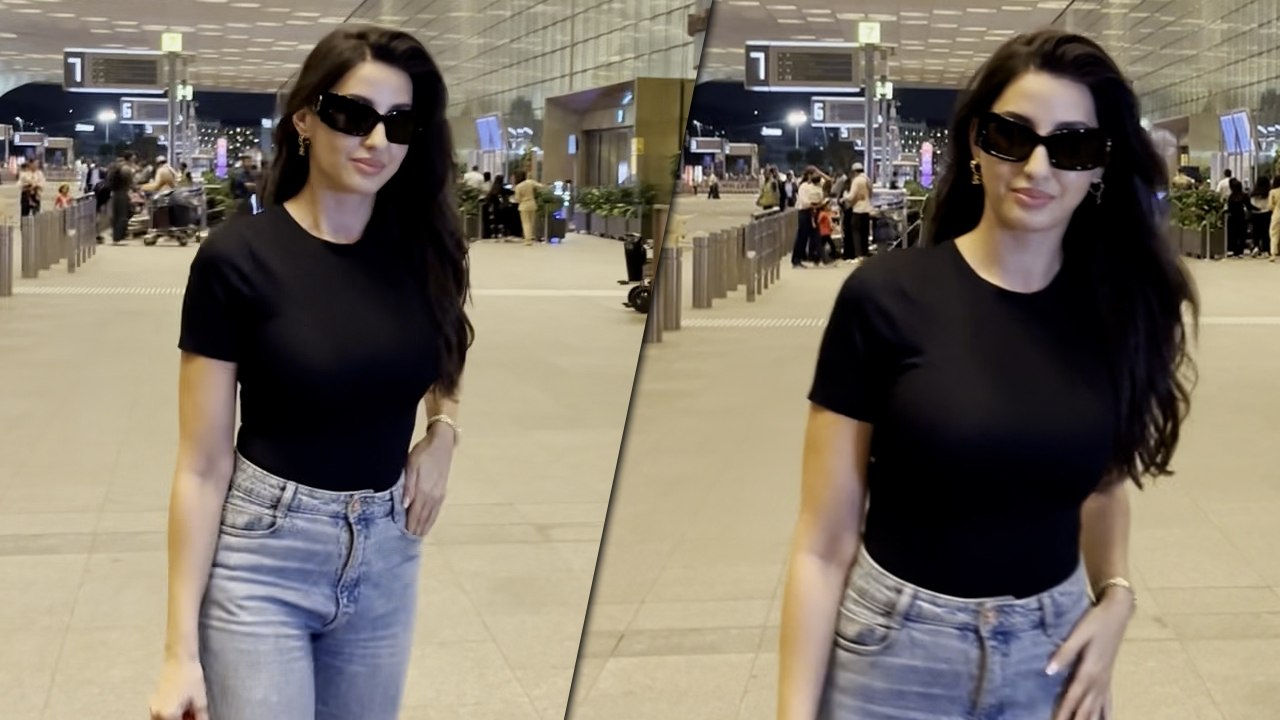 Nora Fatehi Raises 'Garmi' At Mumbai Airport, As The Dazzling Diva Departs In Style!