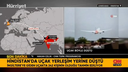 Hindistan'da uçak kazası: Hakan Çelik canlı yayında kazaya ilişkin değerlendirmelerde bulundu