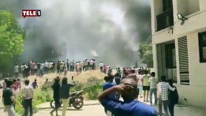 Hindistan'da 242 yolcusu bulunan uçak düştü