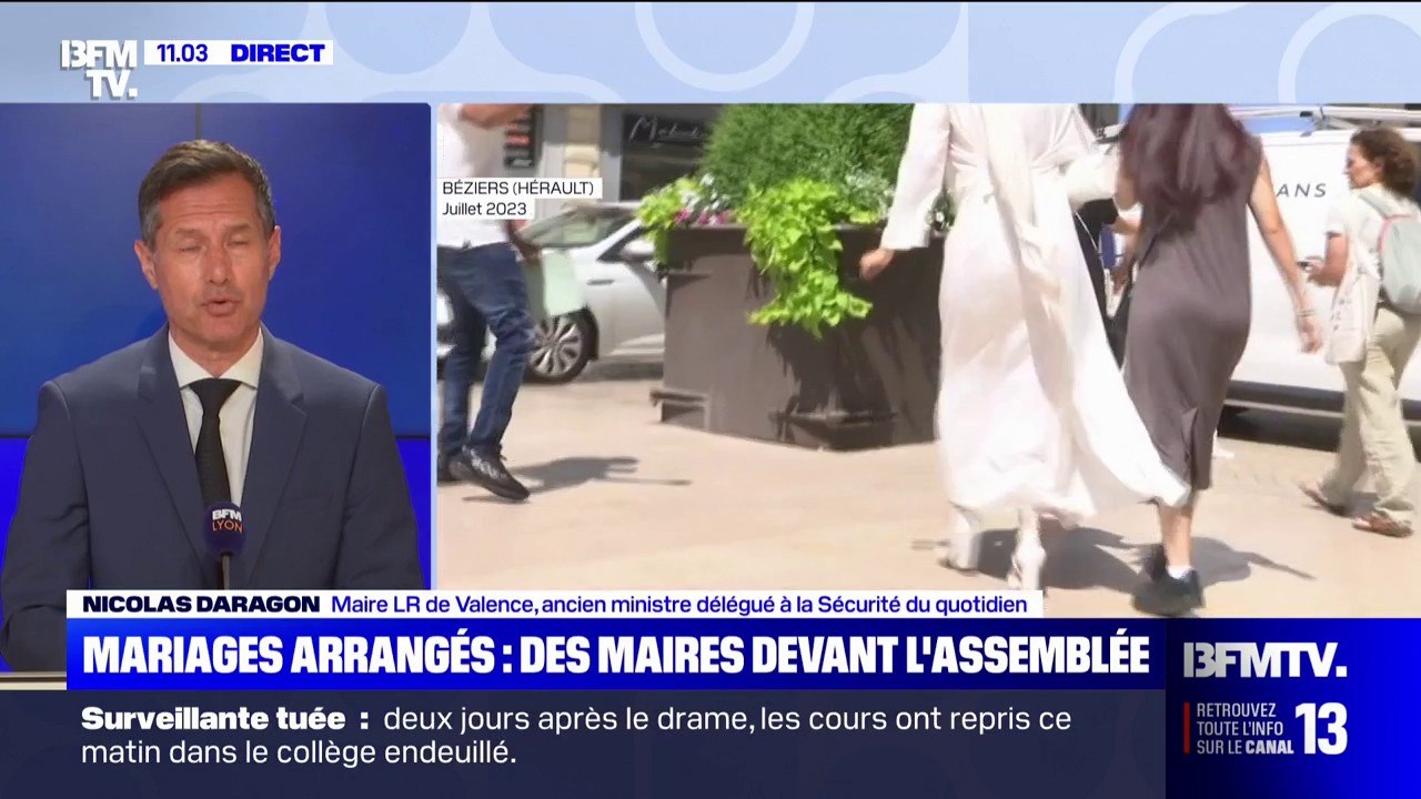 Mariages arrangés: "On demande la possibilité que les maires puissent refuser de célébrer un mariage", assure Nicolas Daragon, maire LR de Valence